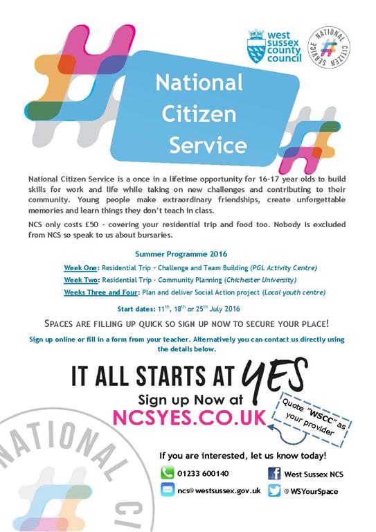 National Citizen Service Poster