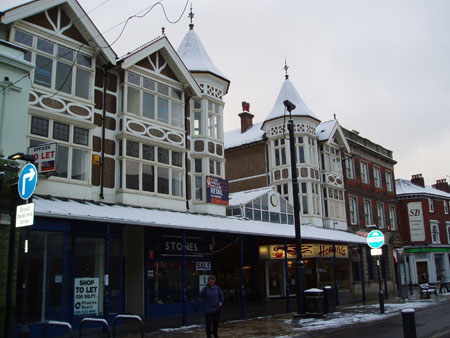 arcade in the snow